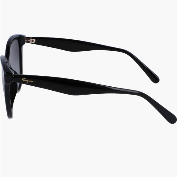???Authentic New Salvatore Ferragamo Cat Eye Black Sunglasses